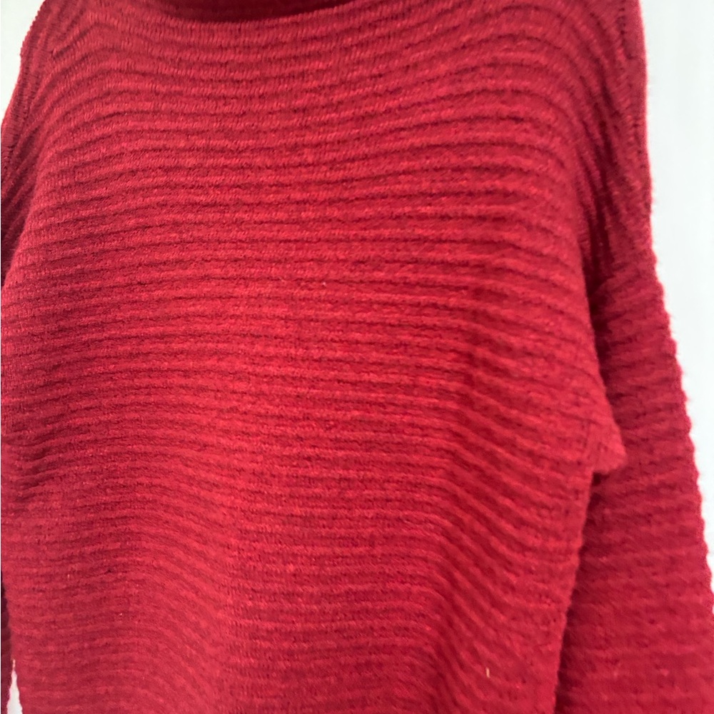 Madewell Red Belmont Cowl Neck Sweater with Chunky Knit - Picture 4 of 6